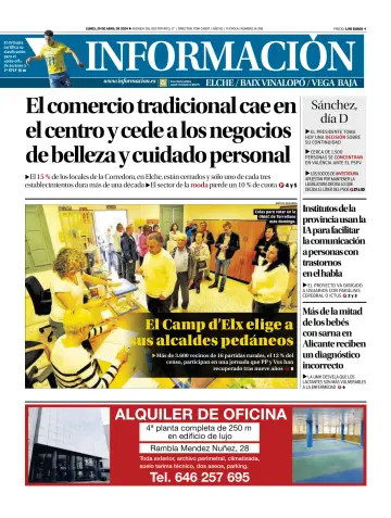 Diario Informacion (Elche y Vega Baja) - 29 Apr 2024