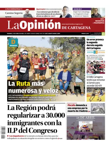 La Opinion de Murcia (Cartagena) - 14 4月 2024