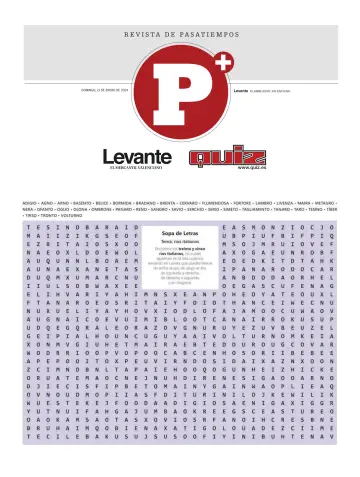 Pasatiempos | Levante EMV - 21 一月 2024