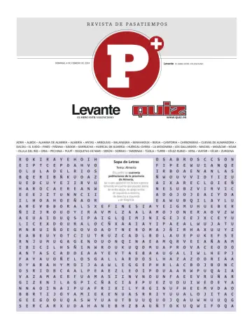 Pasatiempos | Levante EMV - 04 2月 2024