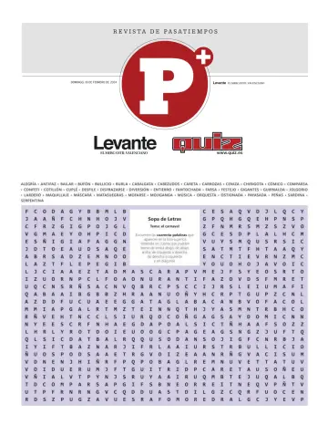 Pasatiempos | Levante EMV - 18 2月 2024