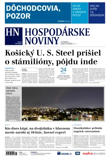 Hospodárske noviny - 15 abril 2024