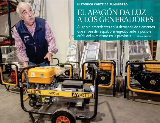 EL APAGÓN DA LUZ A LOS GENERADORES