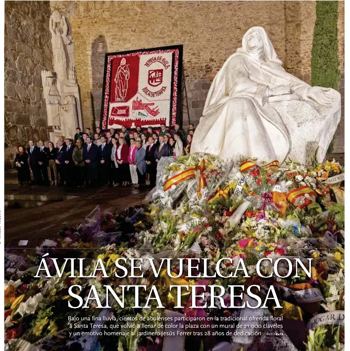 ÁVILA SE VUELCA CON SANTA TERESA