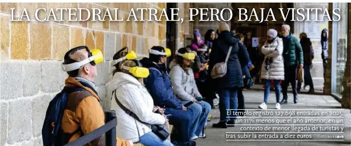 LA CATEDRAL ATRAE, PERO BAJA VISITAS
