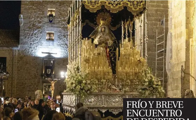 FRÍO Y BREVE ENCUENTRO DE DESPEDIDA