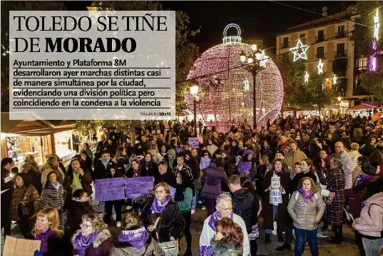 TOLEDO SE TIÑE DE MORADO