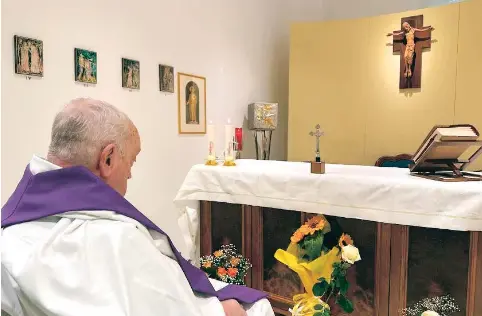 FRANCISCO CONCELEBRÓ AYER LA EUCARISTÍA