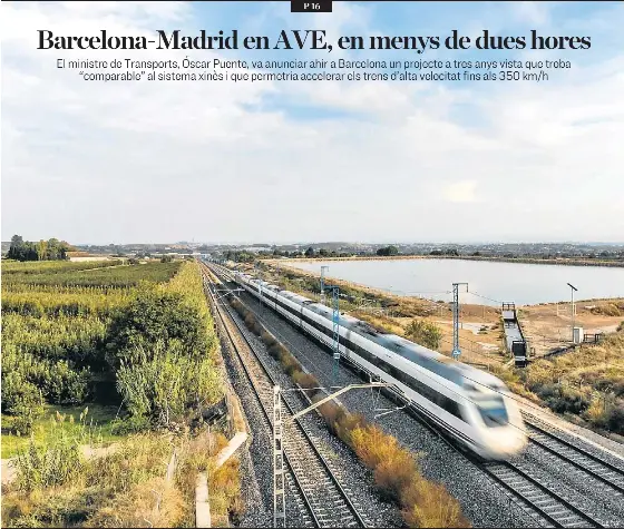 BARCELONA-MADRID EN AVE, EN MENYS DE DUES HORES