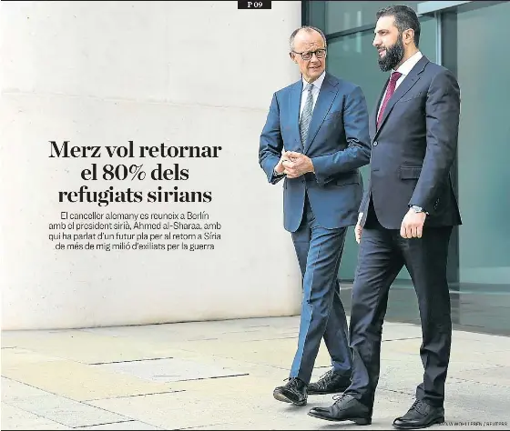 MERZ VOL RETORNAR EL 80% DELS REFUGIATS SIRIANS