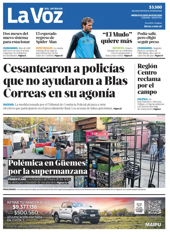 Tapa del diario