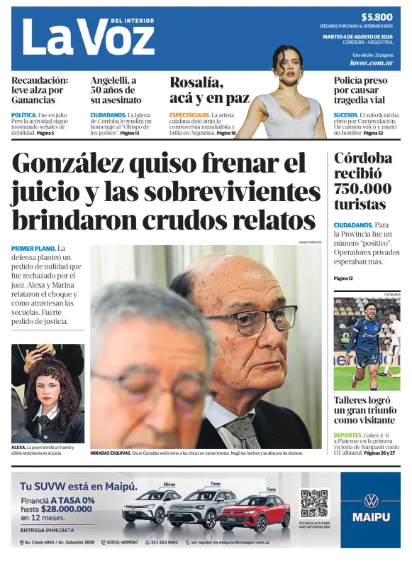 Tapa del diario