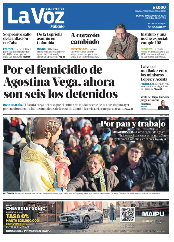 Tapa del diario
