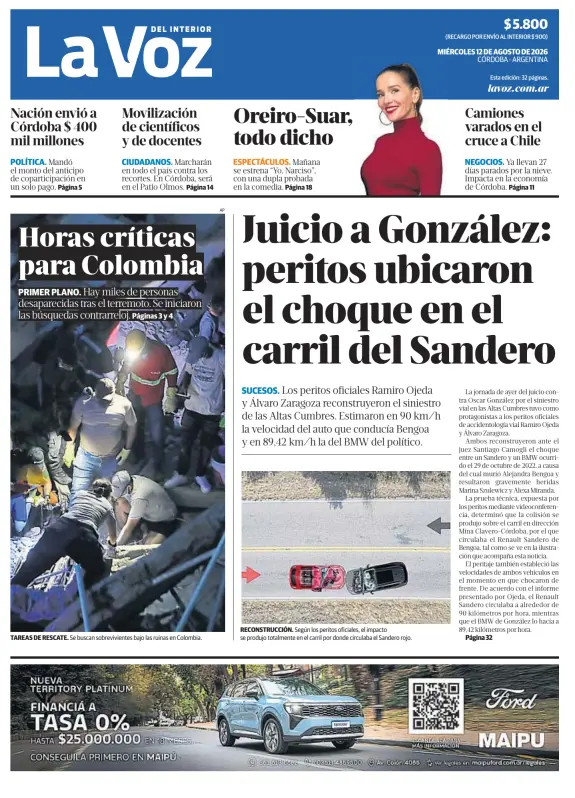 Tapa del diario