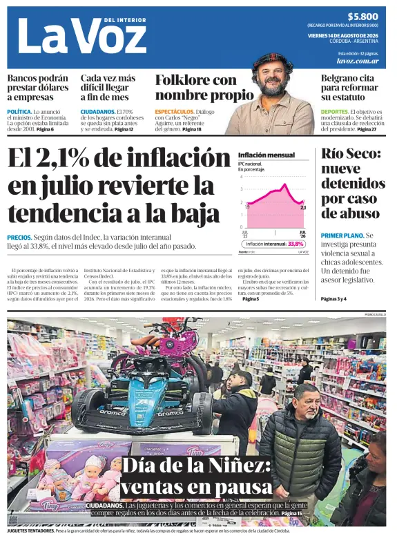 Tapa del diario