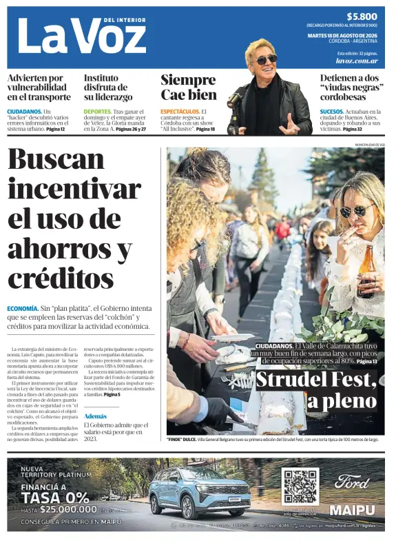 Tapa del diario