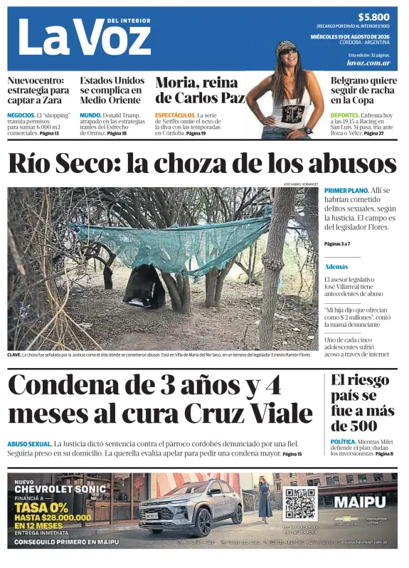 Tapa del diario
