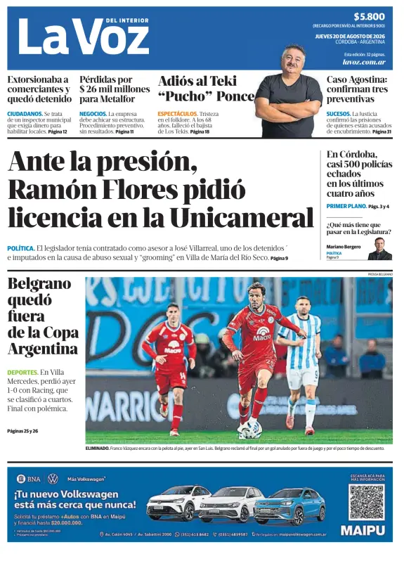 Tapa del diario