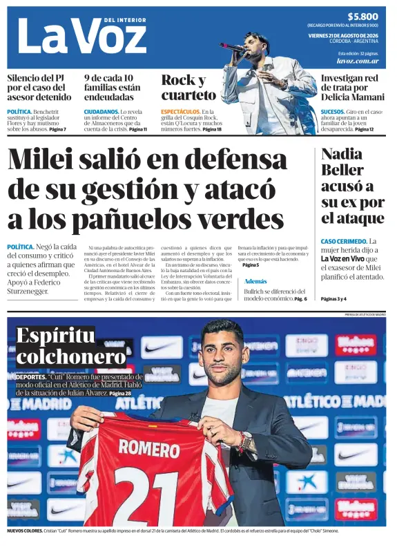 Tapa del diario