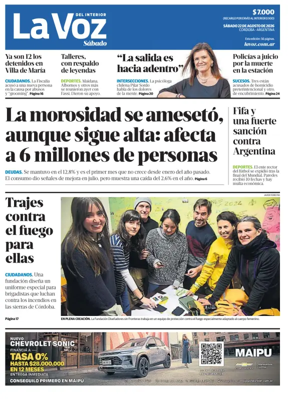 Tapa del diario