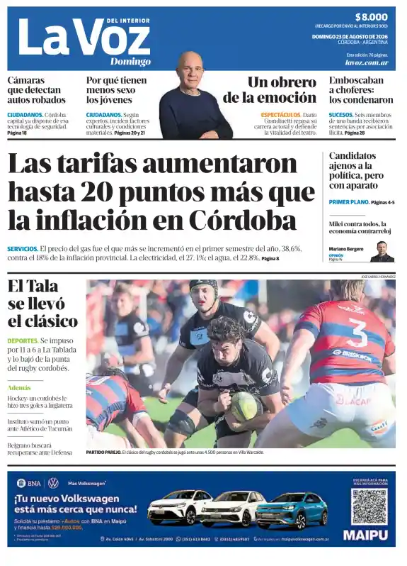 Tapa del diario