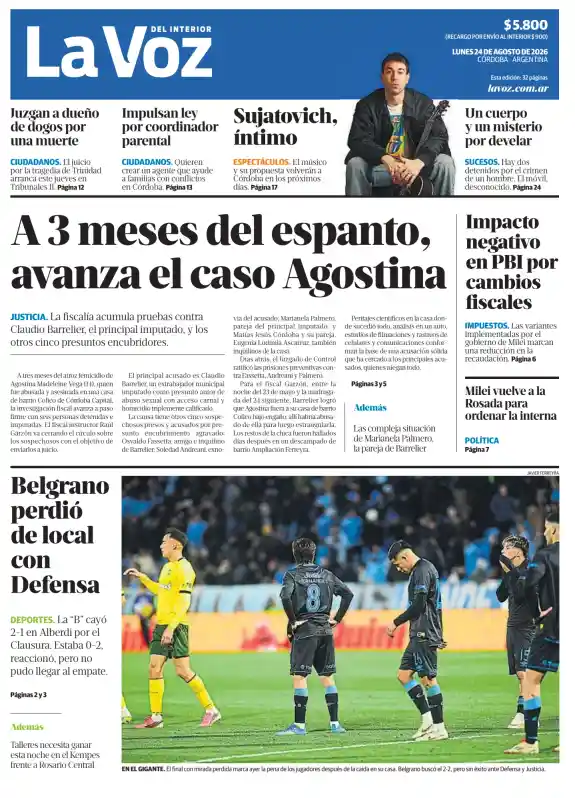 Tapa del diario