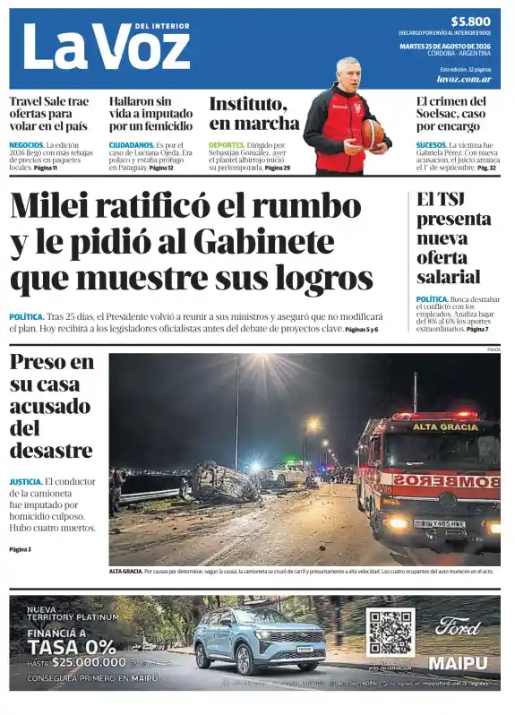 Tapa del diario