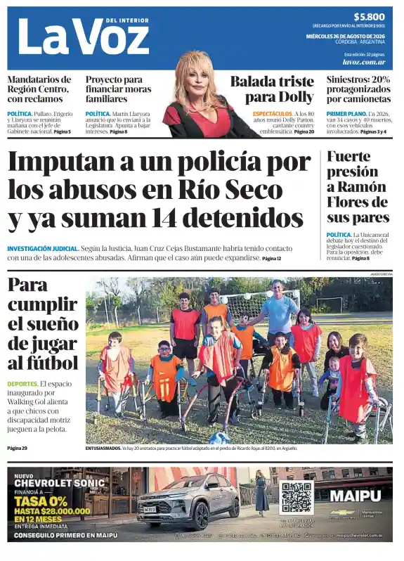 Tapa del diario