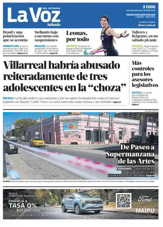 Tapa del diario
