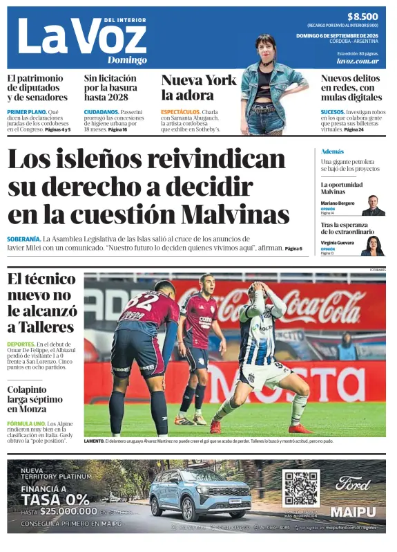 Tapa del diario