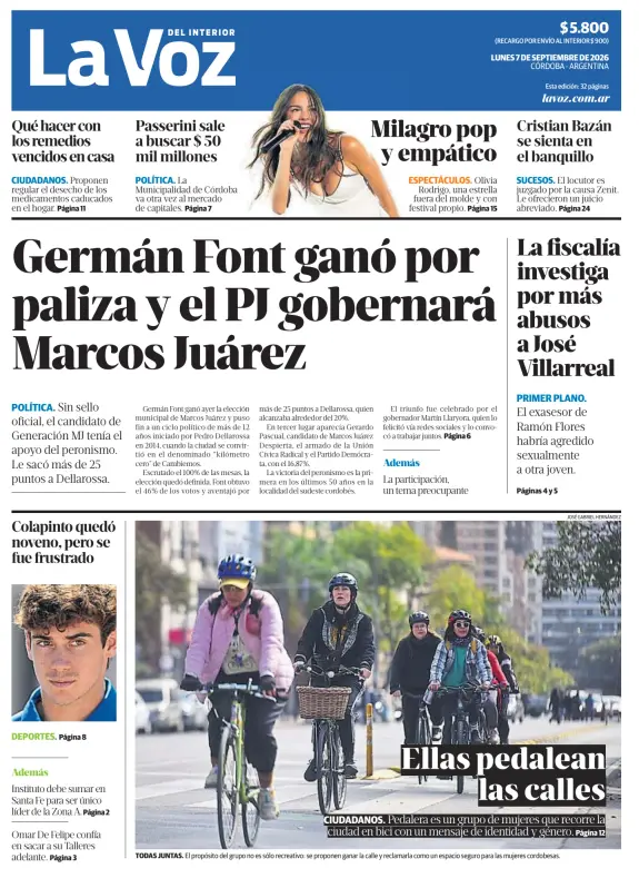 Tapa del diario