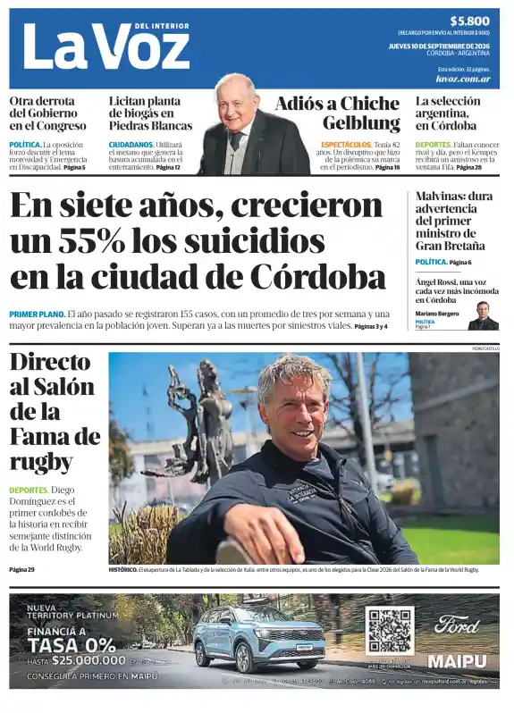 Tapa del diario