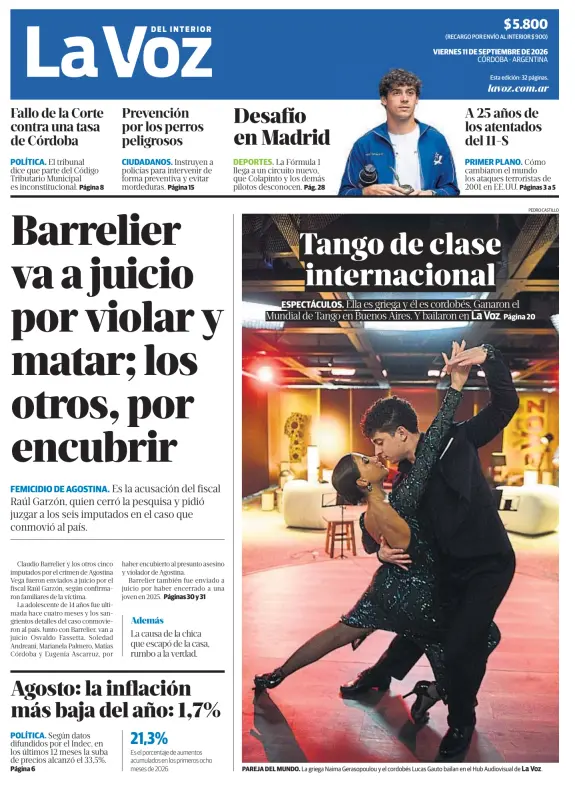 Tapa del diario
