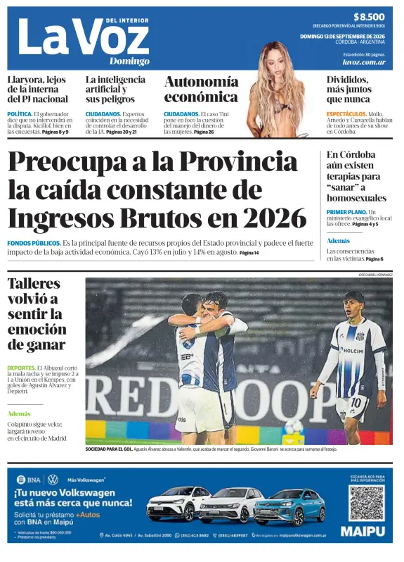 Tapa del diario
