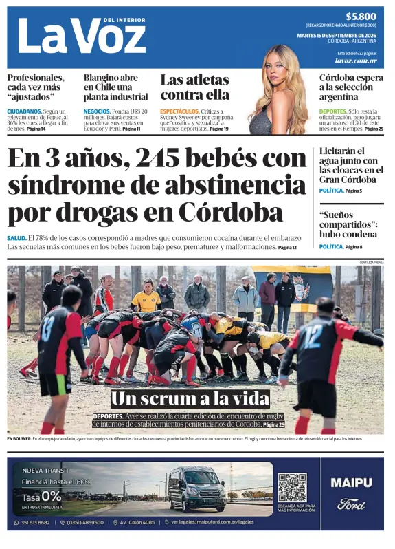 Tapa del diario