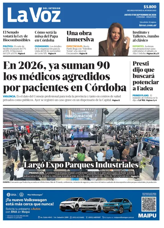 Tapa del diario