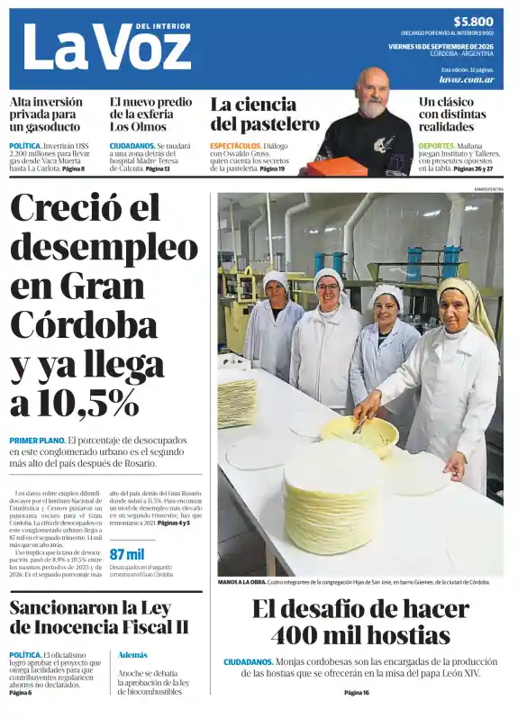 Tapa del diario