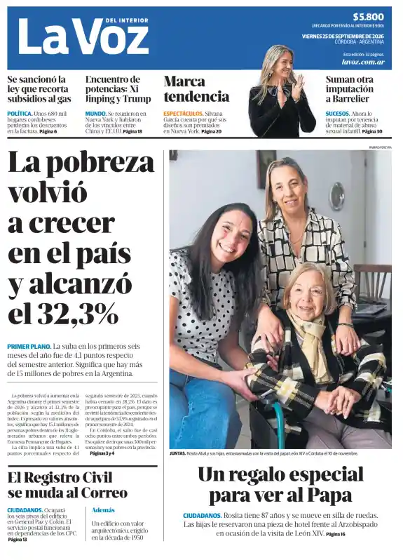 Tapa del diario