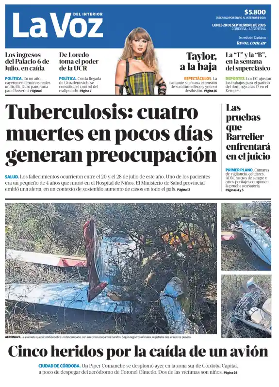 Tapa del diario