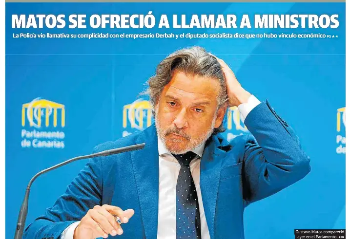 MATOS SE OFRECIÓ A LLAMAR A MINISTROS