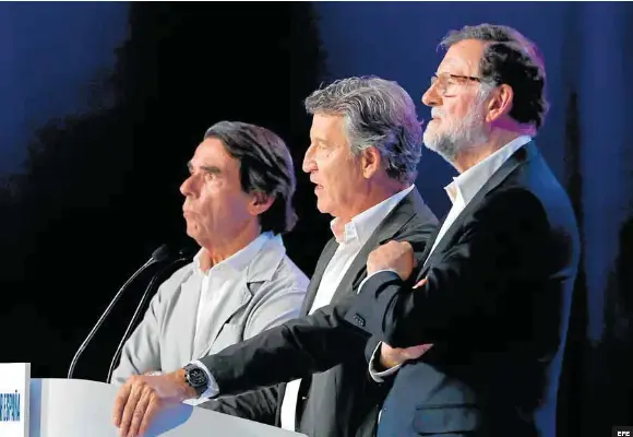 FEIJÓO, CON LOS AVALES DE AZNAR Y RAJOY