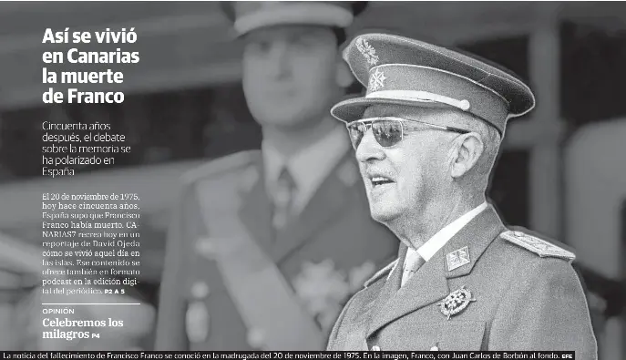 ASÍ SE VIVIÓ EN CANARIAS LA MUERTE DE FRANCO