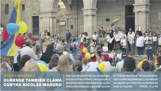 OURENSE TAMBIÉN CLAMA CONTRA NICOLÁS MADURO