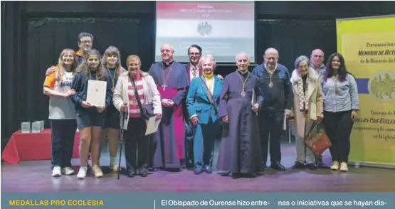 LA IGLESIA OURENSANA PREMIA LA LABOR SOCIAL