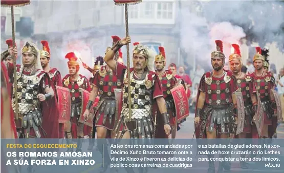 OS ROMANOS AMOSAN A SÚA FORZA EN XINZO