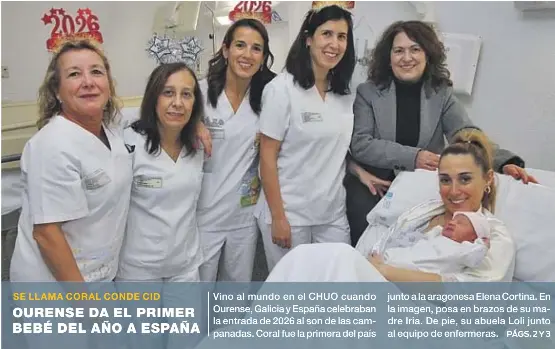 OURENSE DA EL PRIMER BEBÉ DEL AÑO A ESPAÑA