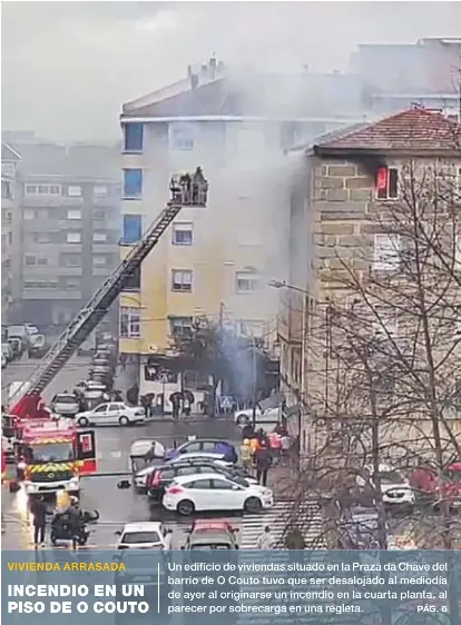 INCENDIO EN UN PISO DE O COUTO