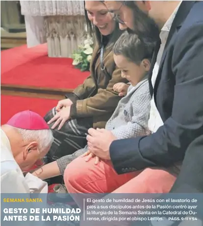 GESTO DE HUMILDAD ANTES DE LA PASIÓN