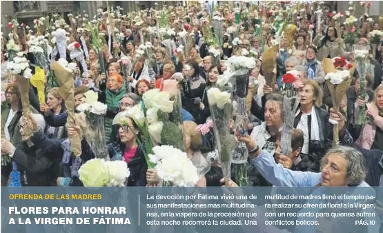 FLORES PARA HONRAR A LA VIRGEN DE FÁTIMA