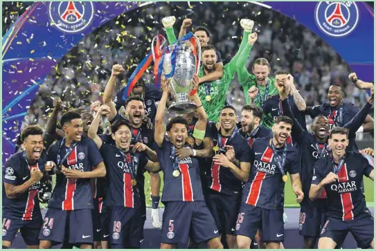 EL PARÍS SAINT-GERMAIN, CAMPEÓN DE LA CHAMPIONS LEAGUE.